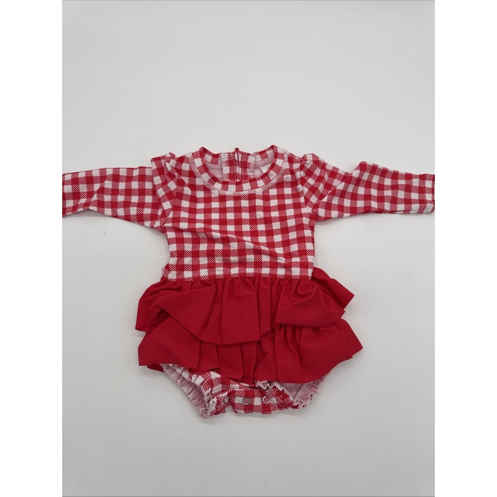 Rufflebutts Red Gingham 3/6‎ Months Swimsuit